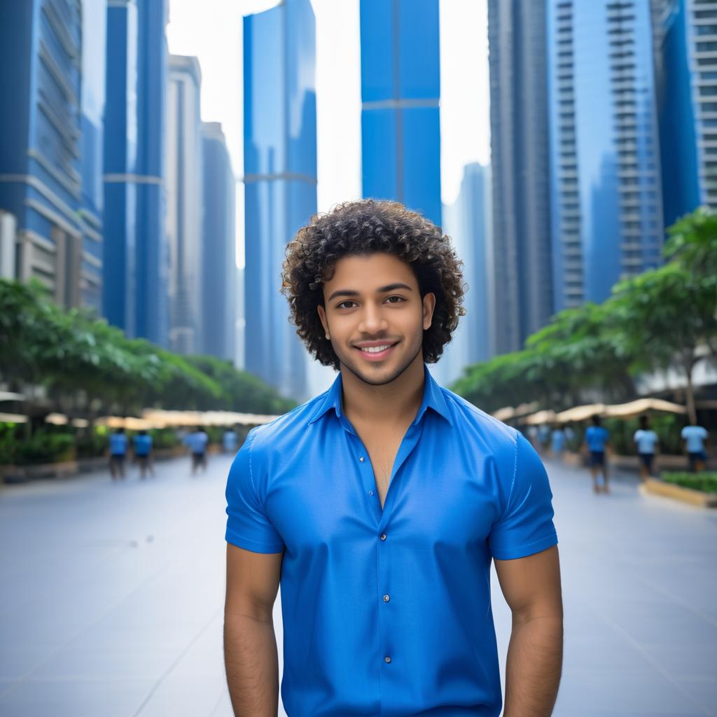 Young Man Posing in Urban Setting