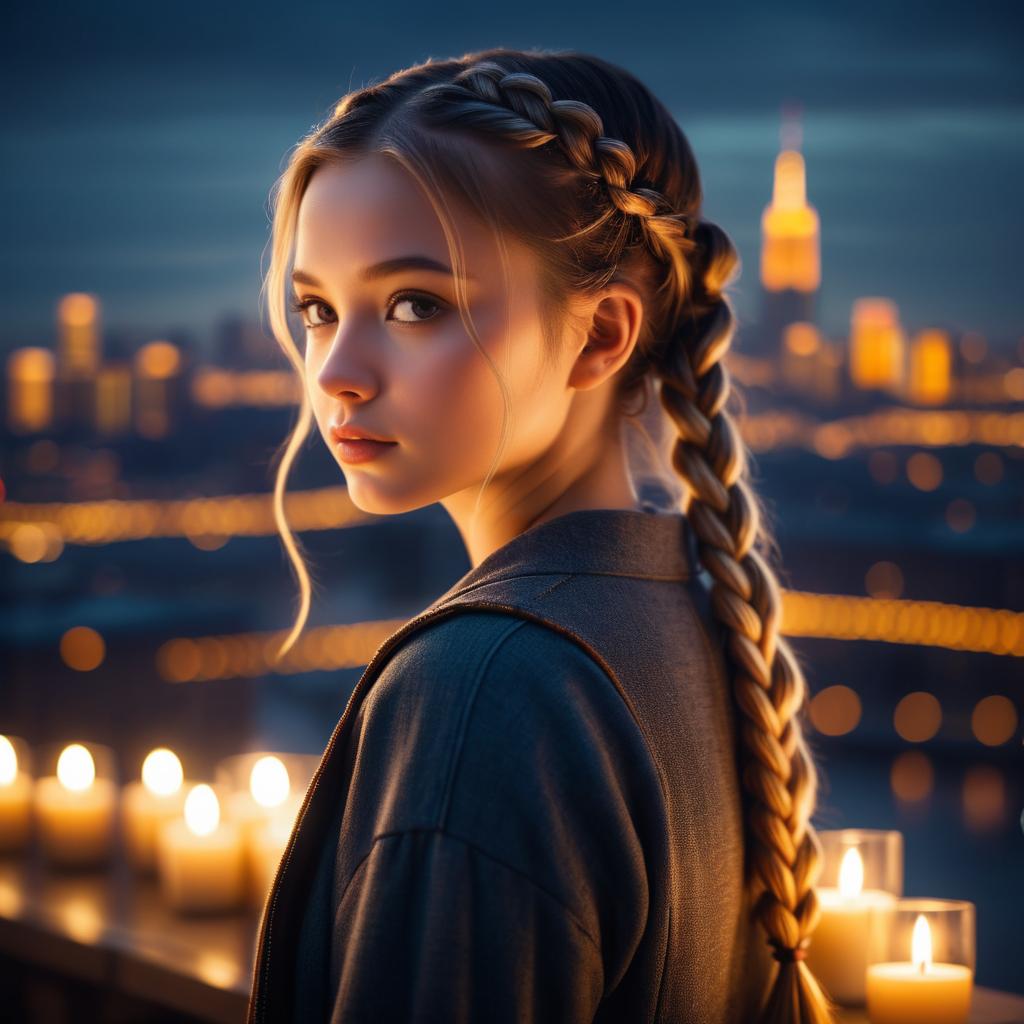 Cinematic Close-Up of a Young Girl