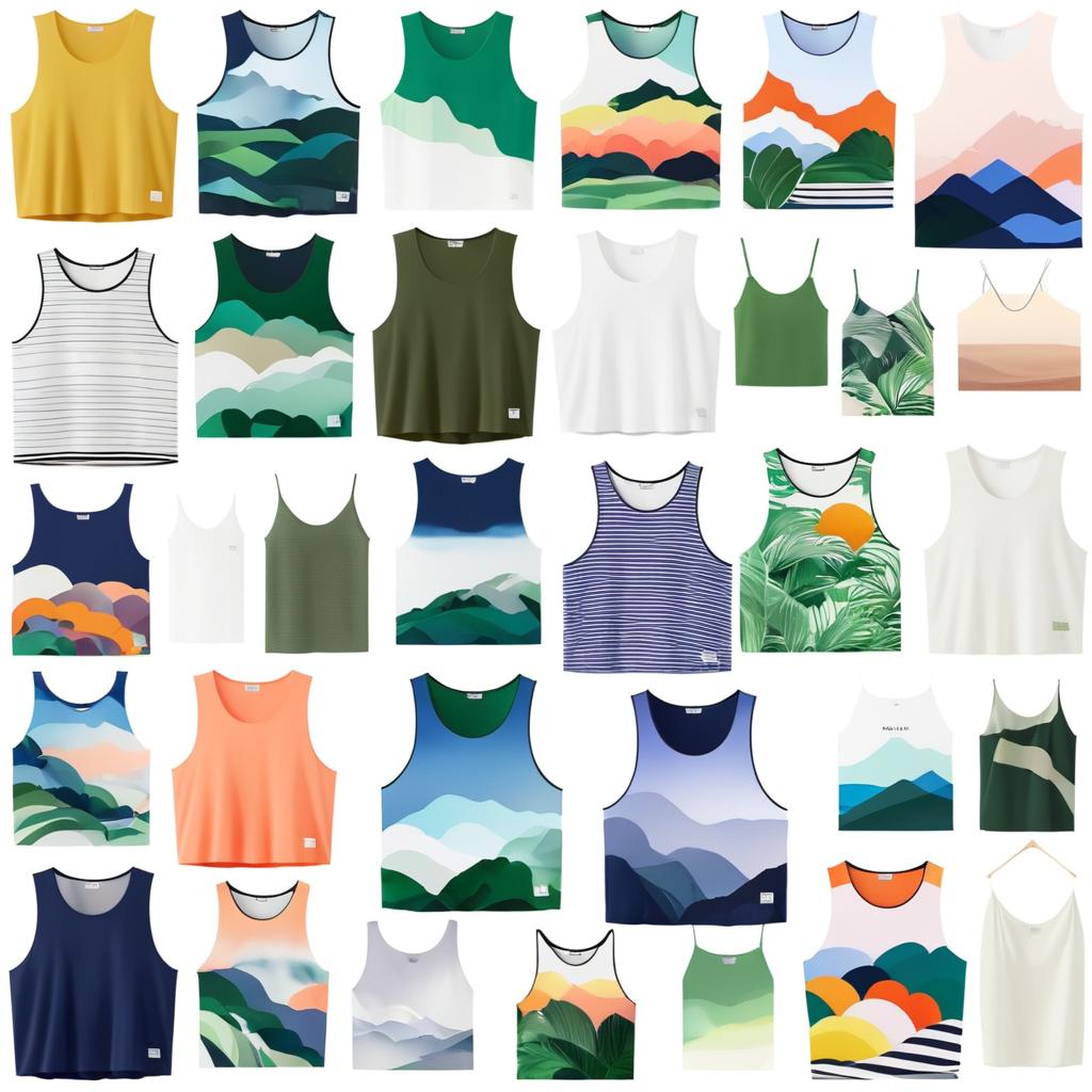 Stylish Unisex Tank Tops Moodboard