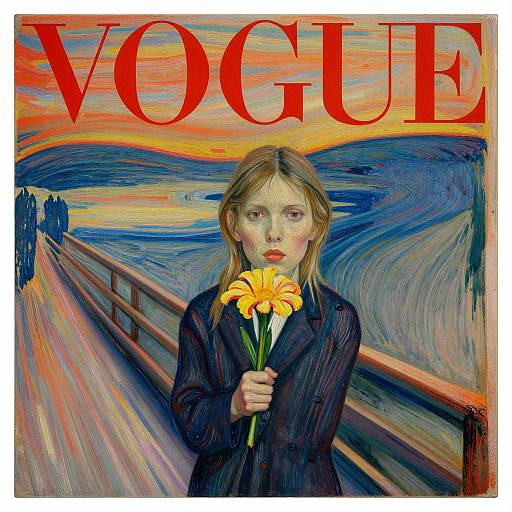 Edvard Munch Style Vogue Portrait