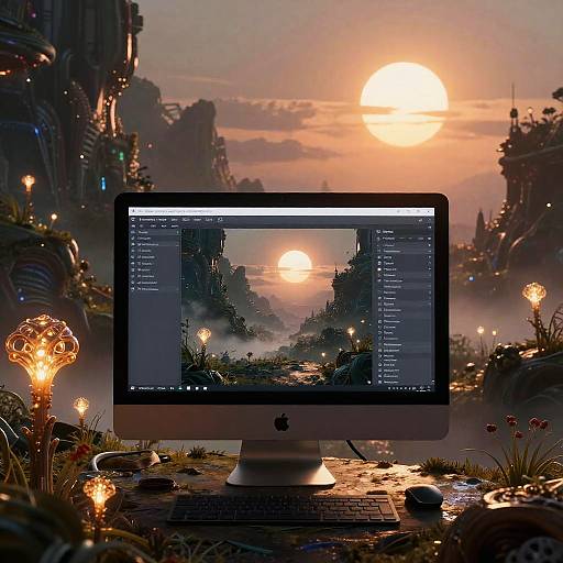AI Sci-Fi Landscape Art Creator