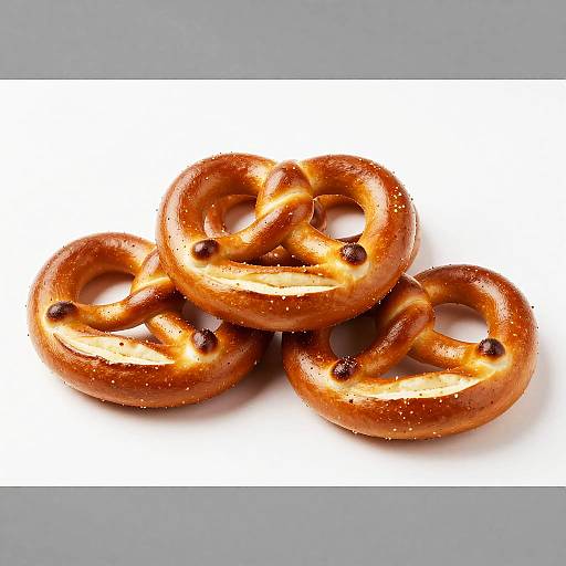 Stack of Glossy Pretzels
