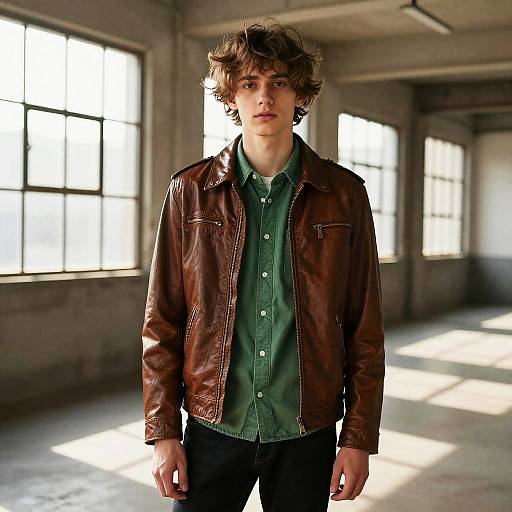 Confident Young Man in Industrial Space