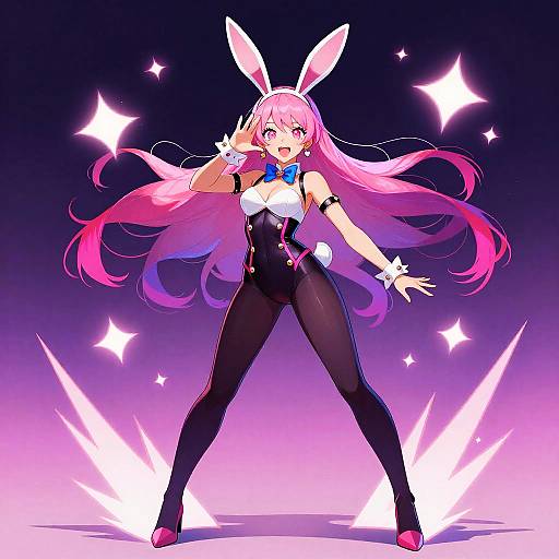Energetic Bunny Girl Character Design