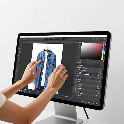 Photo Clothing Editor on Touchscreen