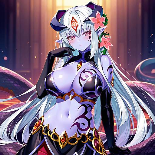 Illustration of Alipheese fateburn xvi, mon-musu quest! in the style of Bucchake (asami)