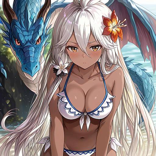 Illustration of Zooey (granblue fantasy), granblue fantasy in the style of Saya (mychristian2)