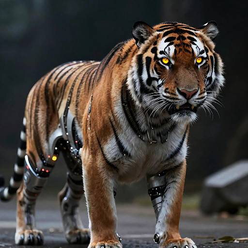 Futuristic Cybernetic Siberian Tiger Predator