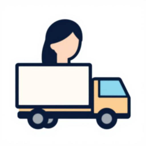 Woman Icon for Cargo Logistics