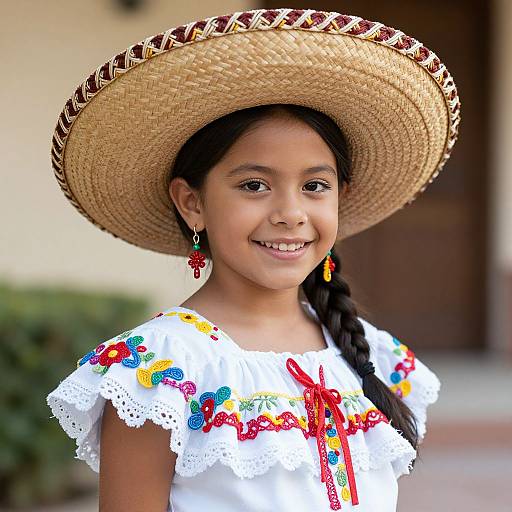 Young Girl in Mexican Costume