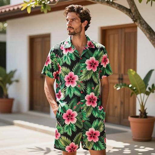 Casual Tropical Summer Dress for Men