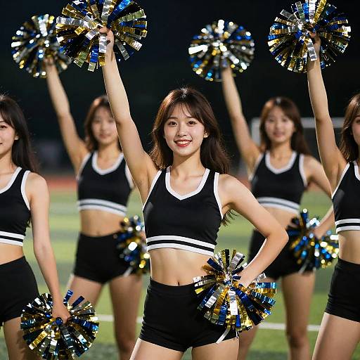 Dynamic Cheerleader Portrait in High Resolution