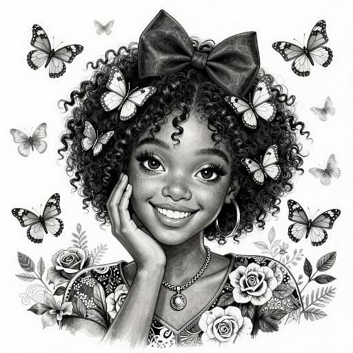 Radiant Black Teen Girl Portrait