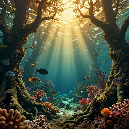 Surreal Underwater Dreamscape Fusion