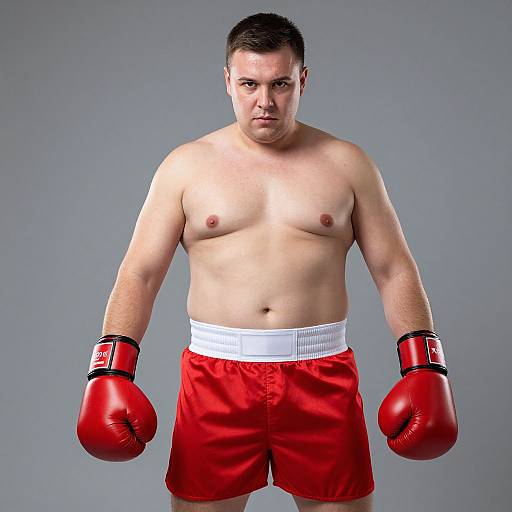 Plus Size Man in Boxer Costume
