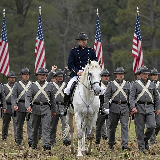 Dramatic Civil War Battlefield Scene
