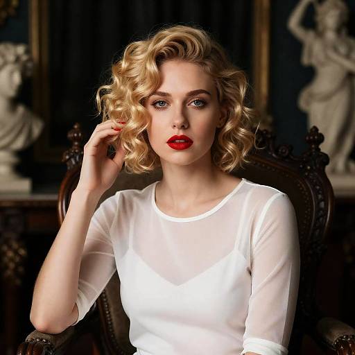 Elegant Portrait of a Fair-Skinned Woman