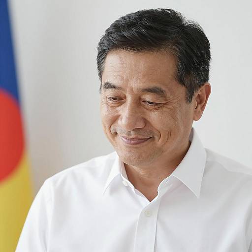 Bright Portrait of a Smiling Man