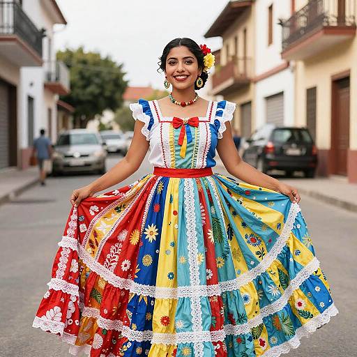 Encanto Woman in Colorful Dress