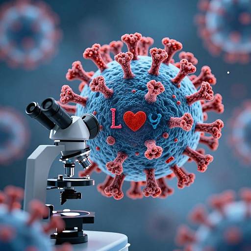 Coronavirus Viewed Through Electron Microscope