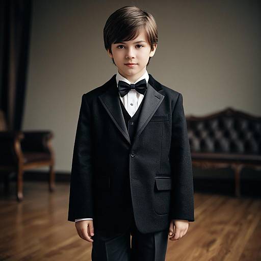 Boy in Magician Outfit with Bowtie