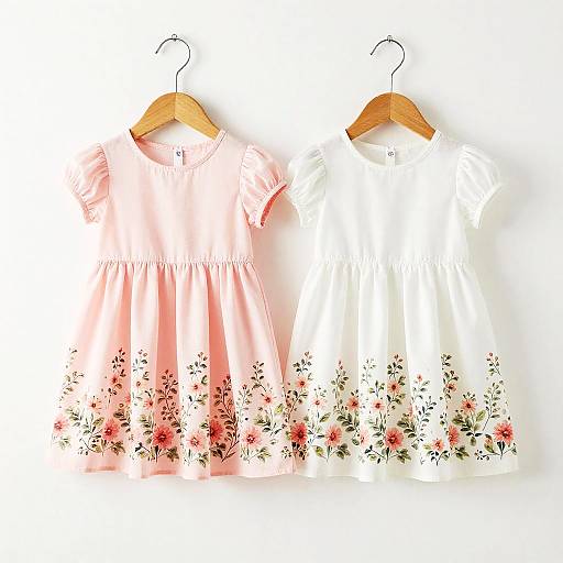 Children's Floral Dresses on Hangers