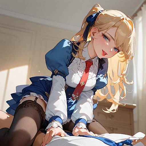 Fisheye Cowgirl Bedroom Scene