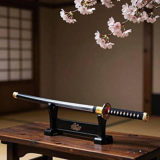 Traditional Japanese Seppuku Sword Scene