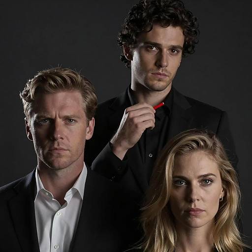 Serious formal group portrait