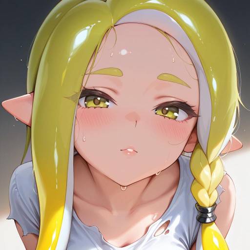 Illustration of Agent 3 (splatoon 3), splatoon (series) in the style of Ame (uten cancel)