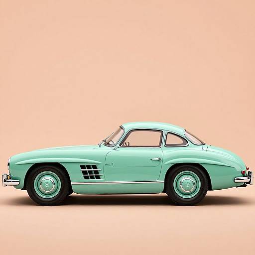 Shiny Mint Green 1955 Mercedes SL