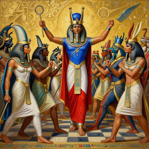 Epic Egyptian Gods Battle Scene