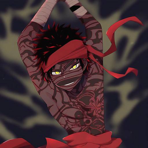 Illustration of Angra mainyu (fate), fate (series) in the style of Ame (amechan17391739)