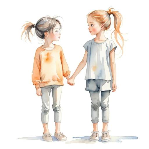 Whimsical Watercolor Children Illustration