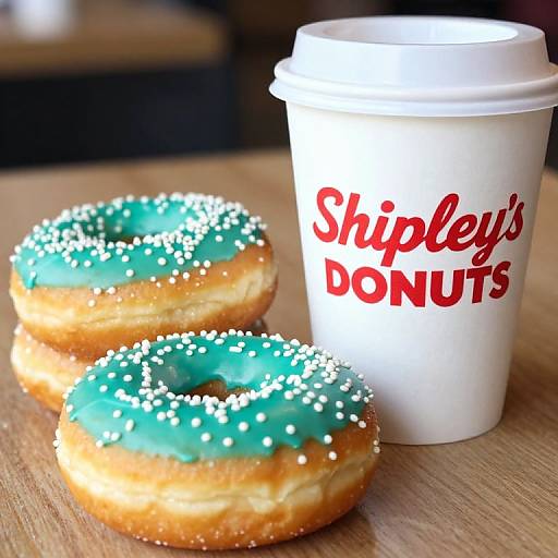 Golden Donuts with Coffee Duo