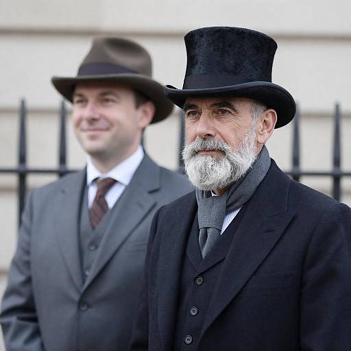 Vintage Gentlemen Portrait with Top Hat