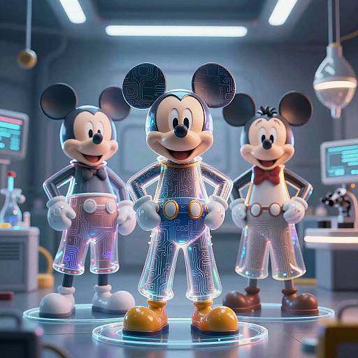 Futuristic AI Disney Holograms