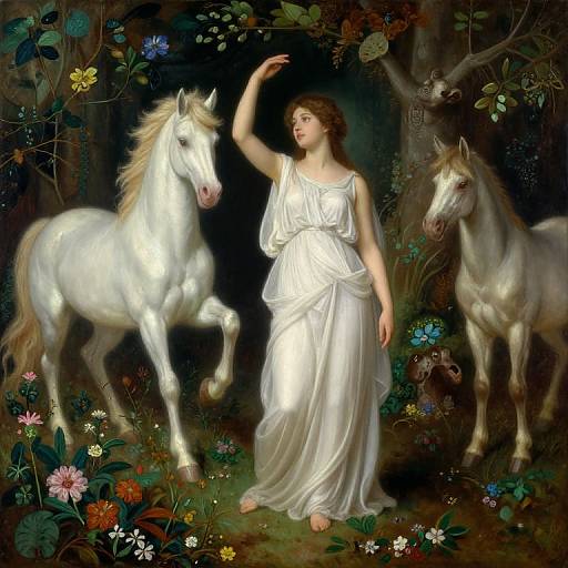 Greek Goddess in Enchanted Forest