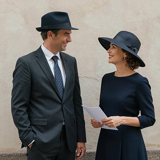 Charming Couple in Stylish Attire