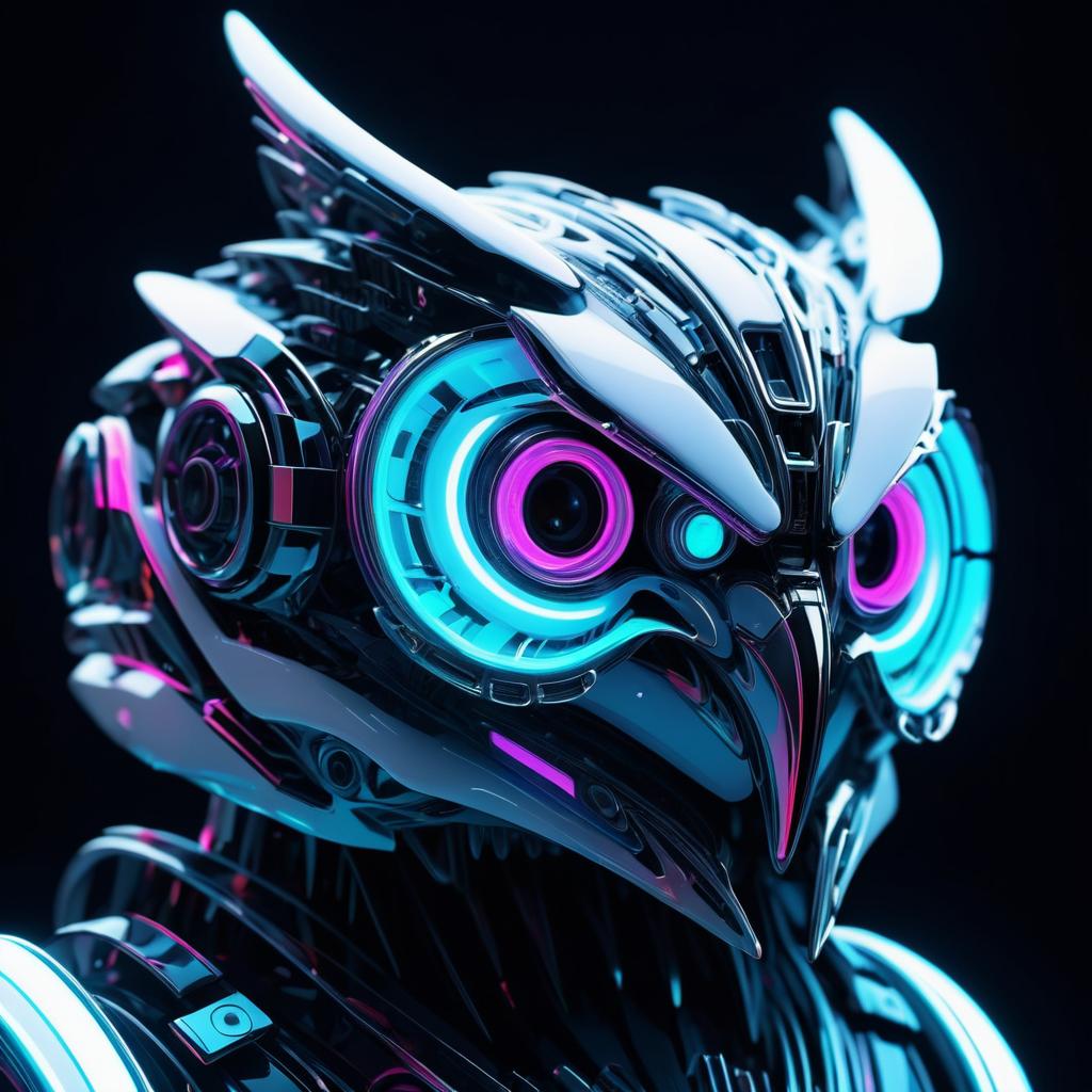 Ultra Realistic Cybernetic Owl Portrait