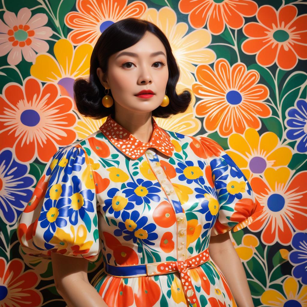 Vintage Floral Dress Inspired by Matisse