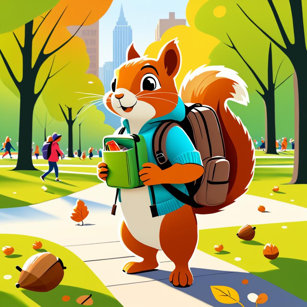 Squirrel Adventure in a City Park