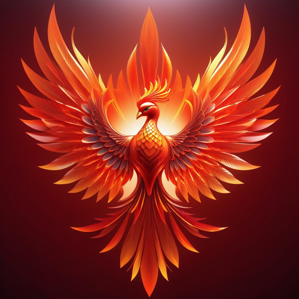 Captivating 3D Phoenix in Fiery Detail