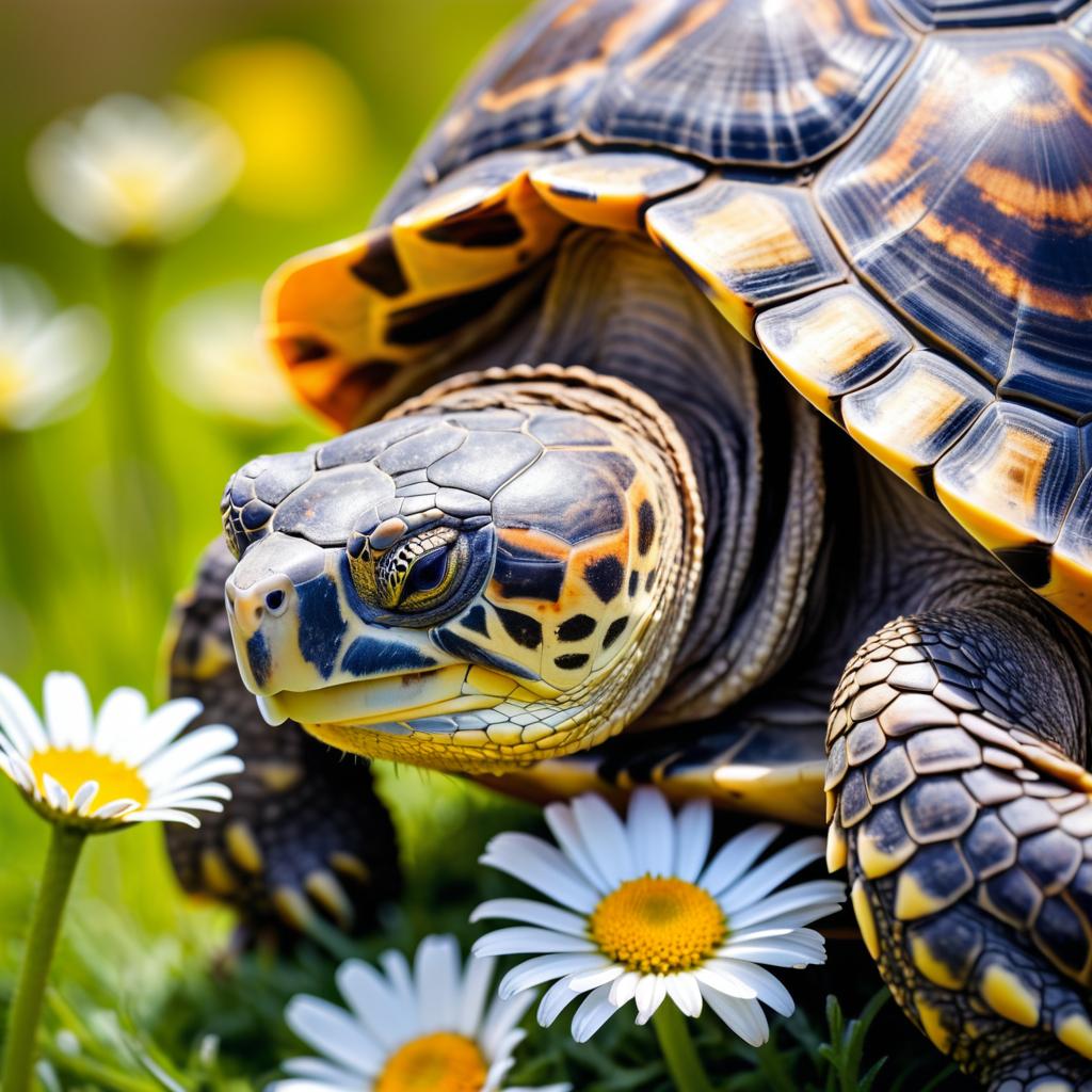 Vibrant Tortoise Macro Photography