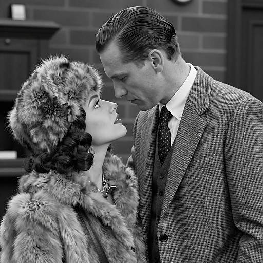 Intense Love in a Vintage Scene