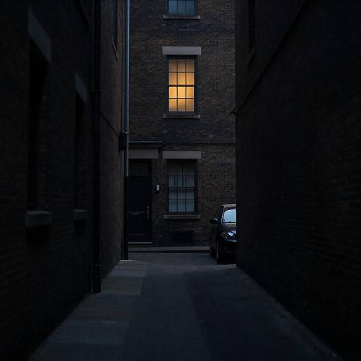 Mysterious Urban Alley at Dusk