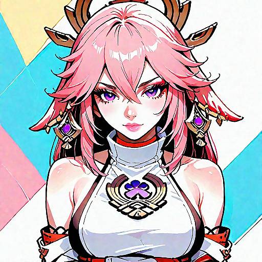 High-Quality Anime Portrait of Yae Miko