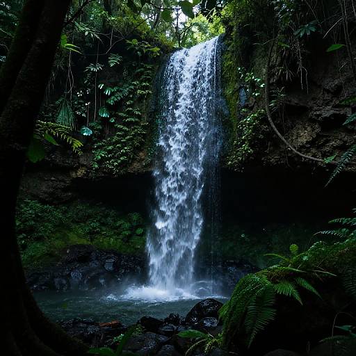Secret Crystal Cave Behind Waterfall