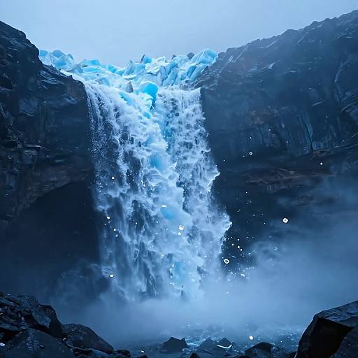 Ethereal Blue Luminous Glacier