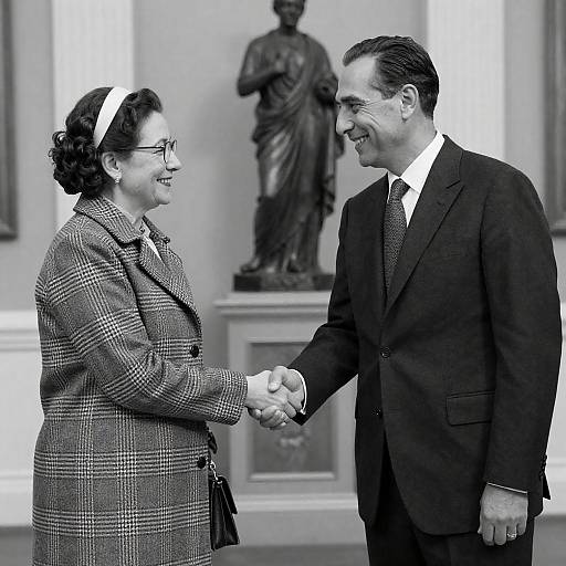 Black and White Handshake in Formal Setting
